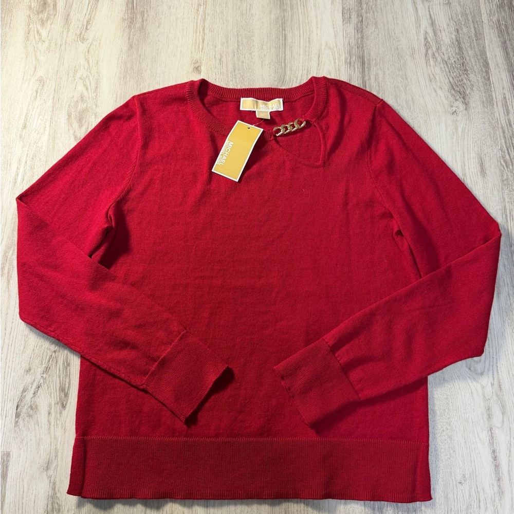 Michael Kors Red Crewneck Sweater